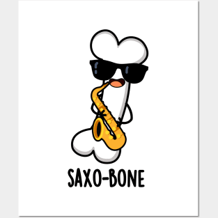 Saxo-bone Funny Bone Music Instrument Pun Posters and Art